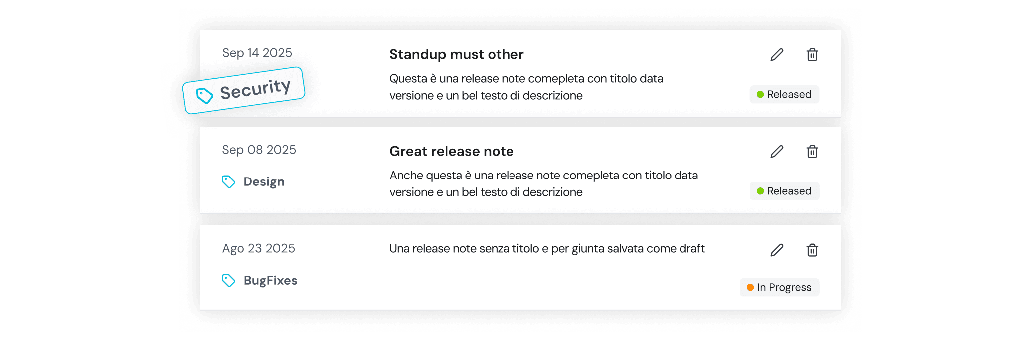 Category Organization